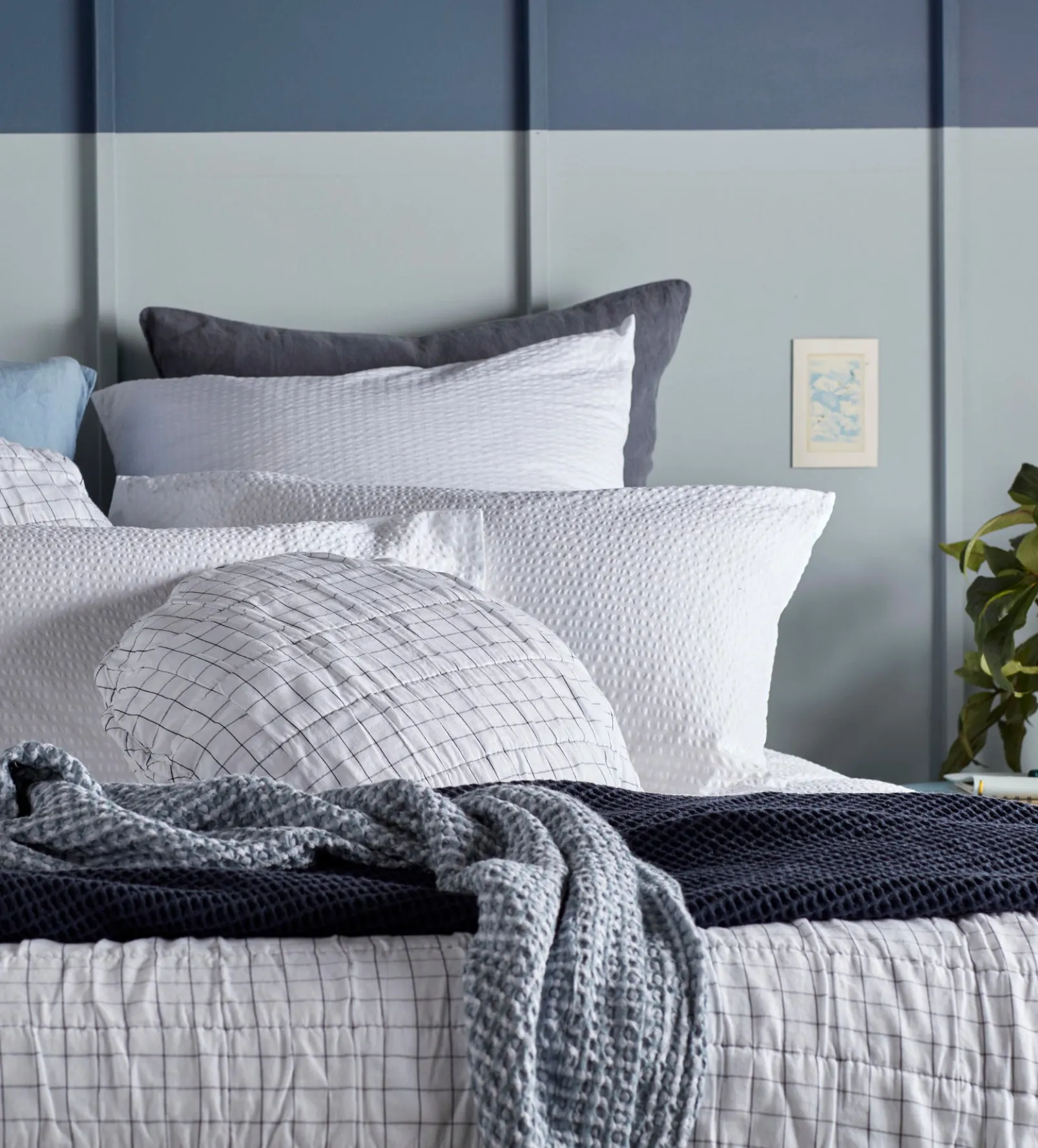 White Seersucker 100% Cotton Housewife Pillowcase