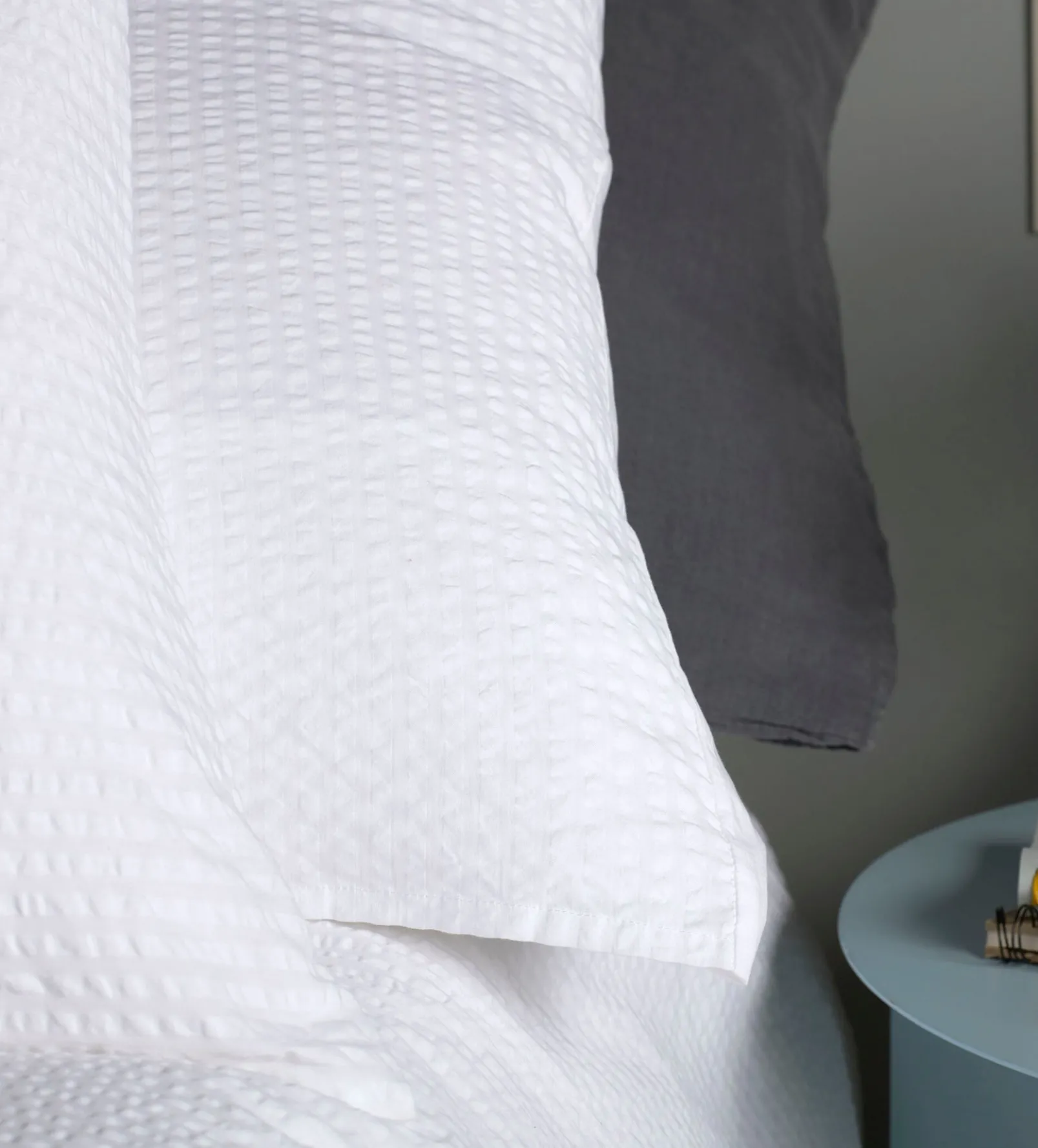 White Seersucker 100% Cotton Housewife Pillowcase