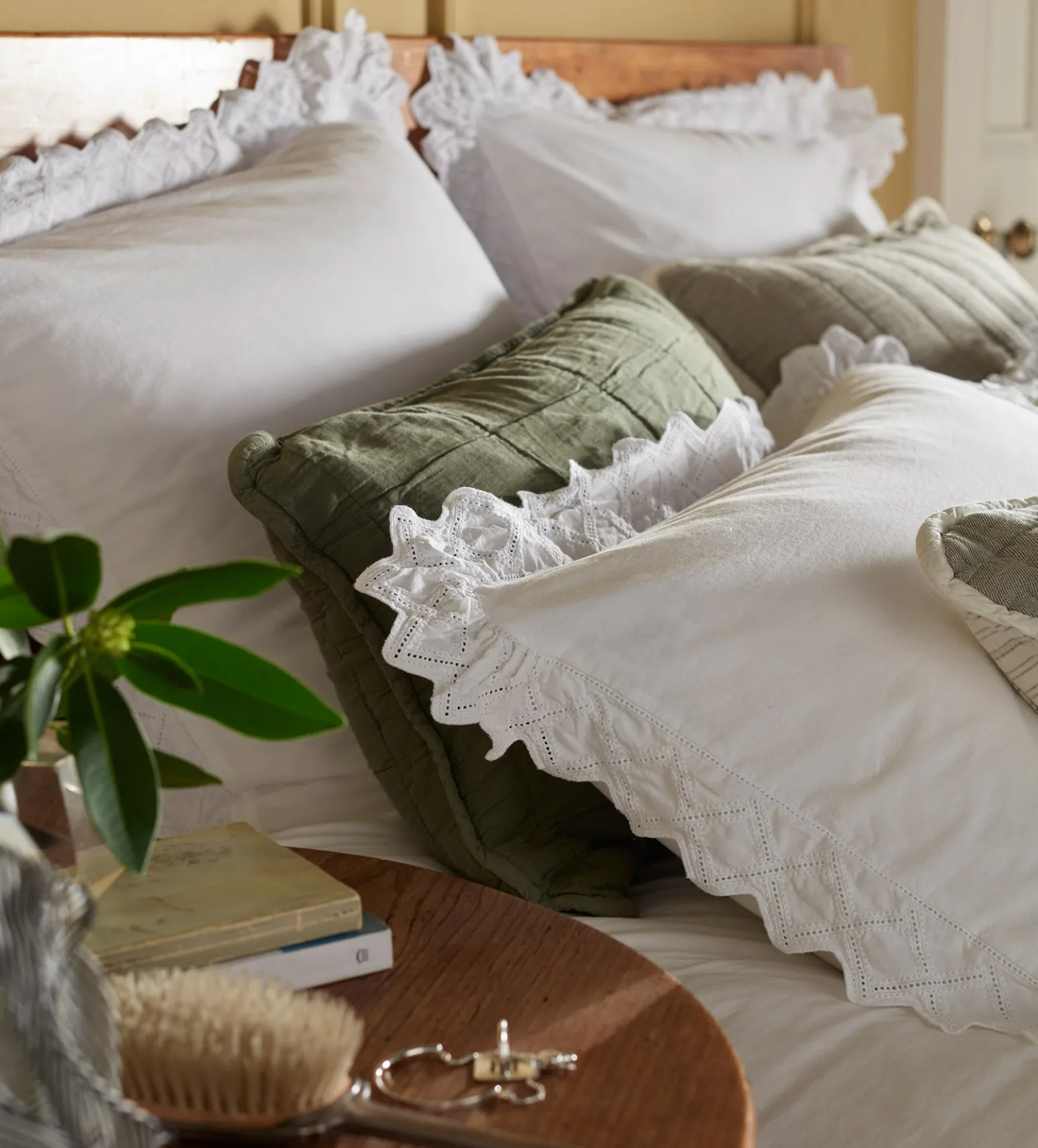 White Valerie 100% Cotton Pillowcase