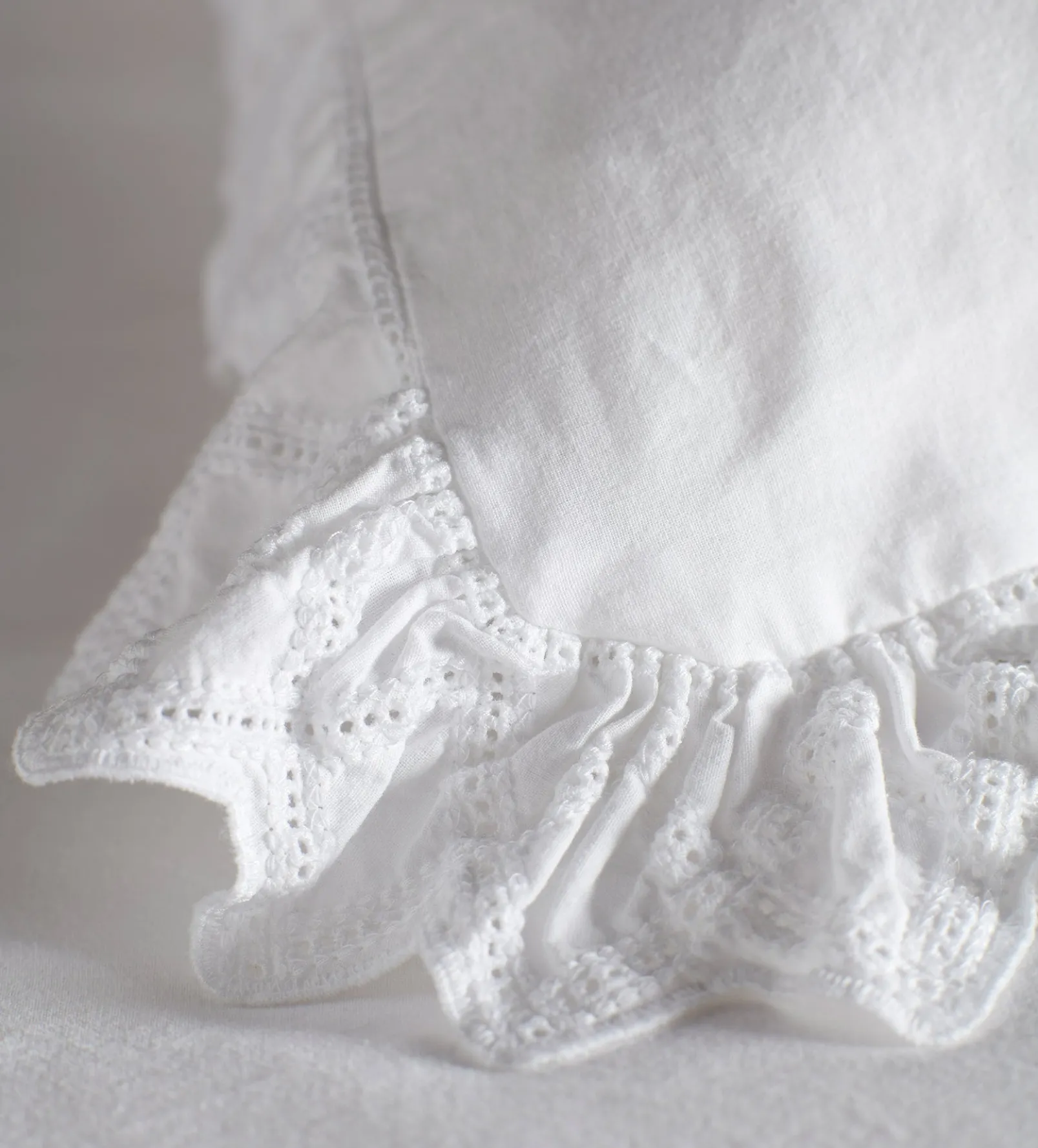 White Valerie 100% Cotton Duvet Cover