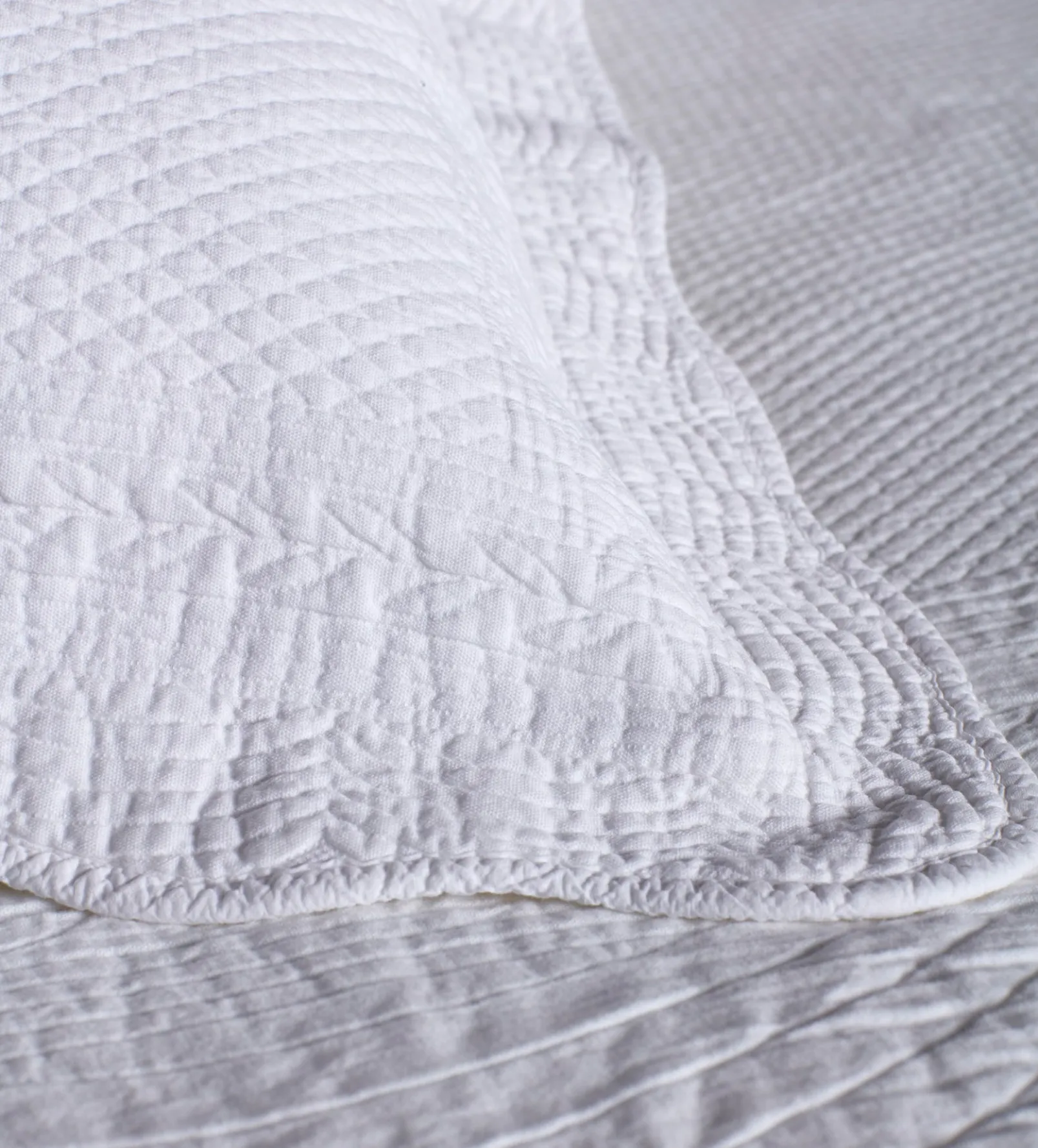 White Verity 100% Cotton Bedspread