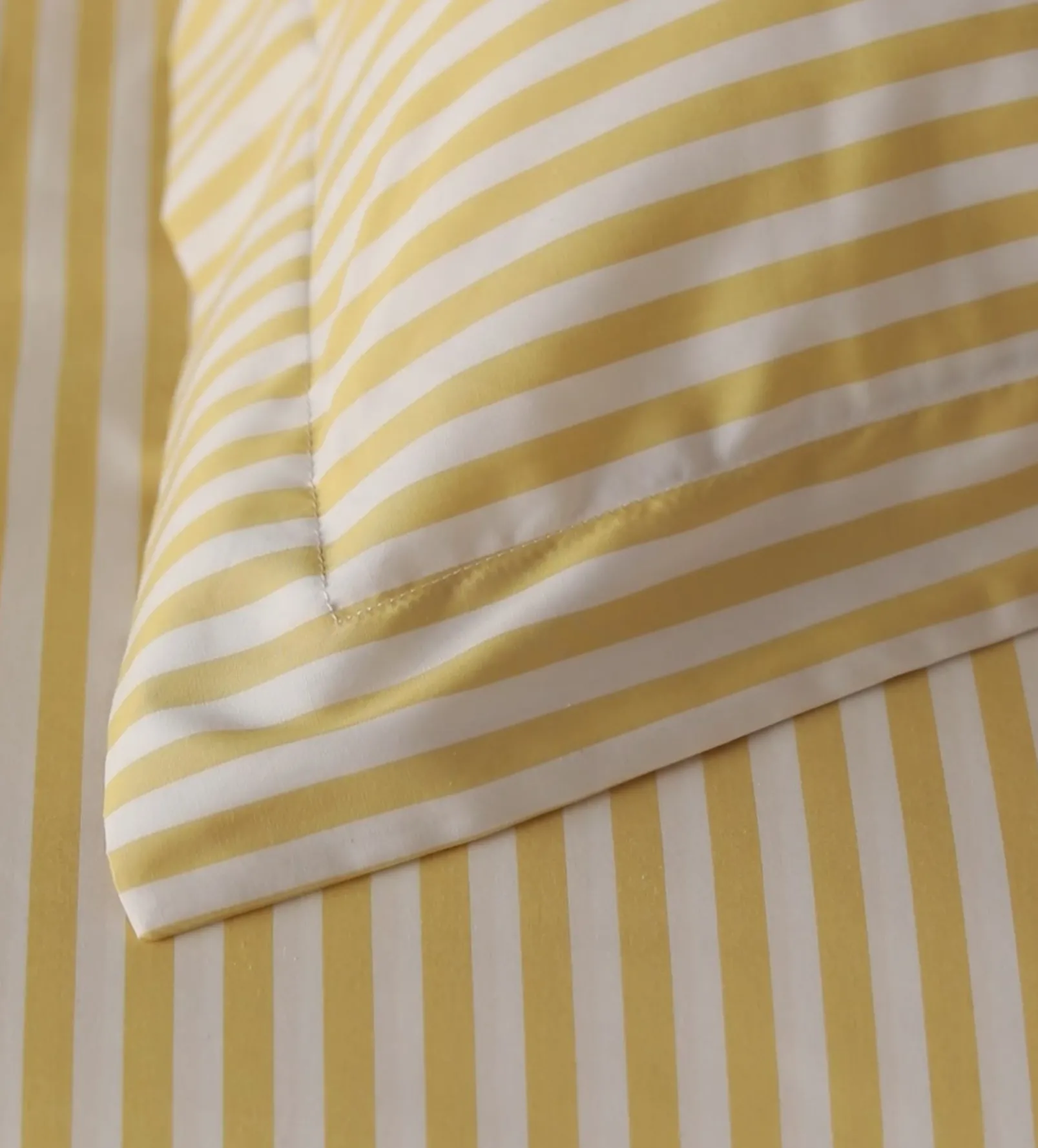 Yellow Betsy Stripe 100% Organic Cotton Pillowcase